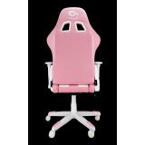 TALIUS - Silla Dragonfly gaming blanco/rosa 2D, butterfly, base nylon, ruedas 60mm nylon, gas clase 4,