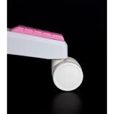 TALIUS - Silla Dragonfly gaming blanco/rosa 2D, butterfly, base nylon, ruedas 60mm nylon, gas clase 4,