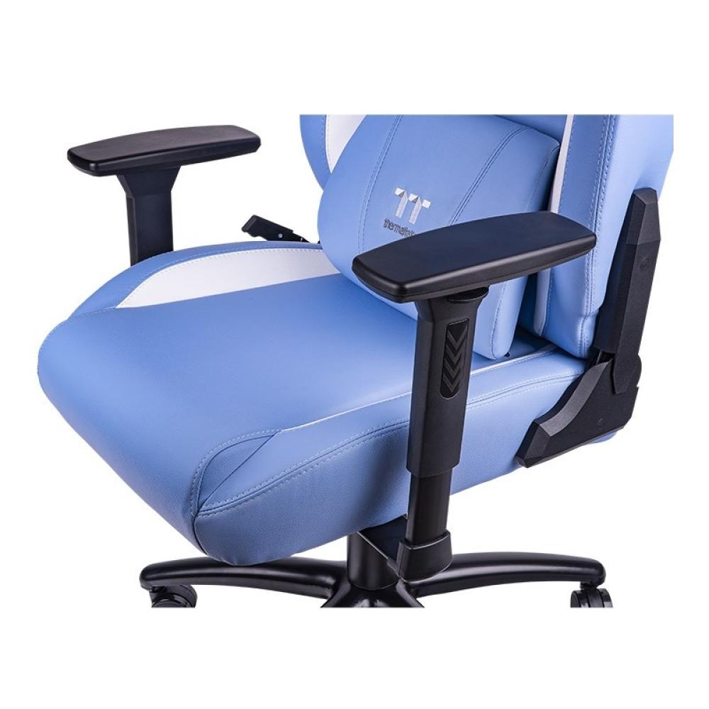 Thermaltake - GGC-VCO-LWLWDS-01 silla para videojuegos Butaca para jugar Asiento acolchado Azul, Blanco