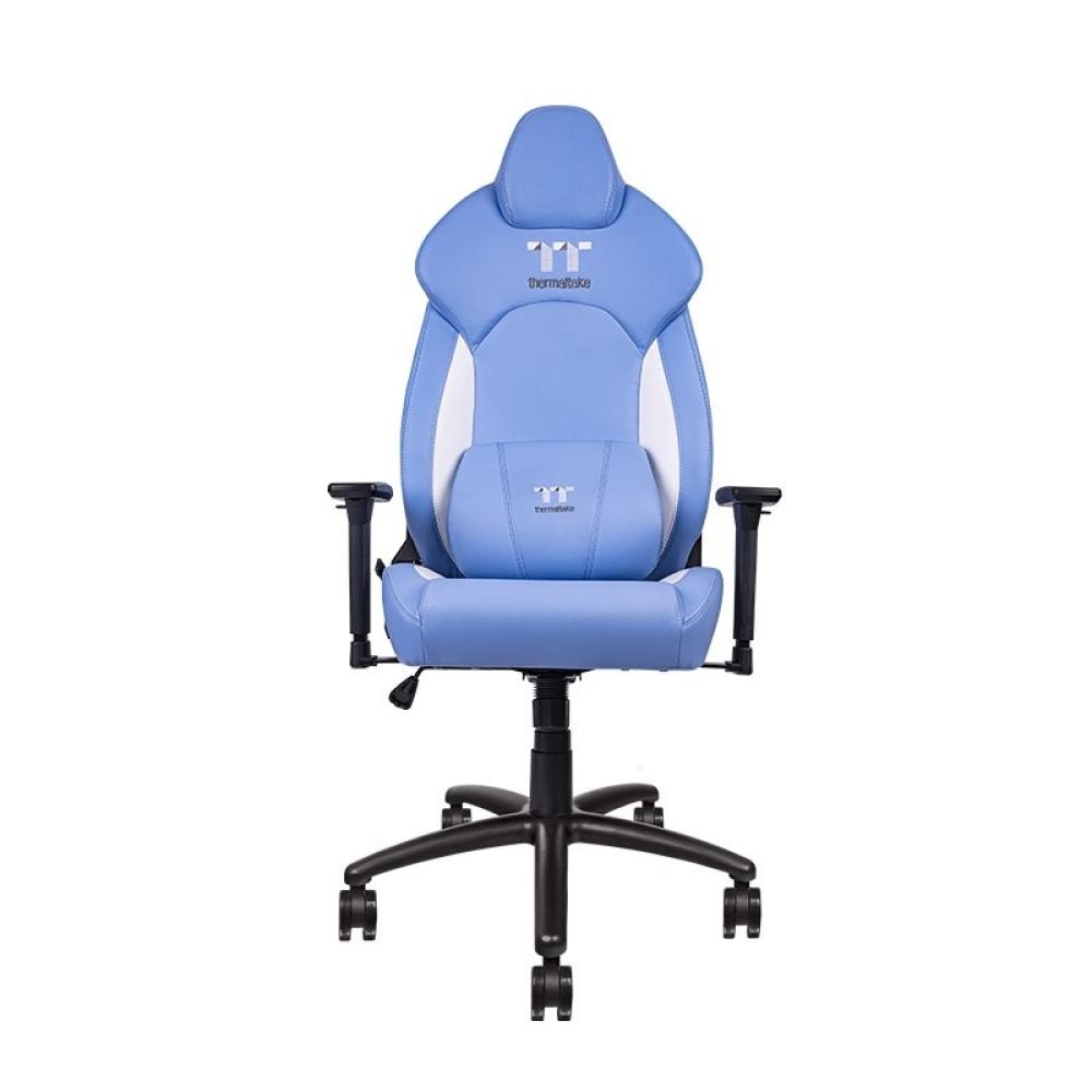 Thermaltake - GGC-VCO-LWLWDS-01 silla para videojuegos Butaca para jugar Asiento acolchado Azul, Blanco