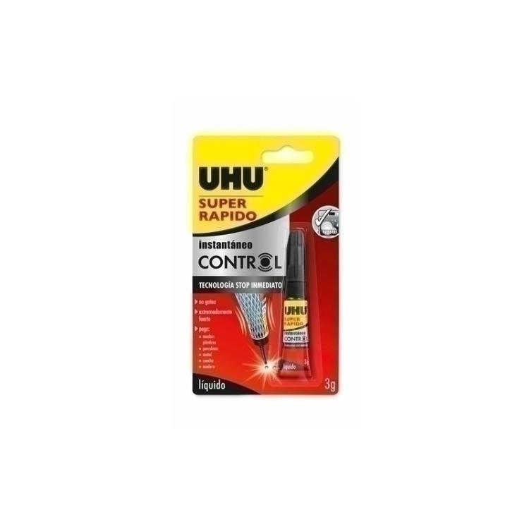 UHU - PEGAMENTO INST. UHU SUPER RAPIDO LIQ. 3g - Pack de 12 unidades