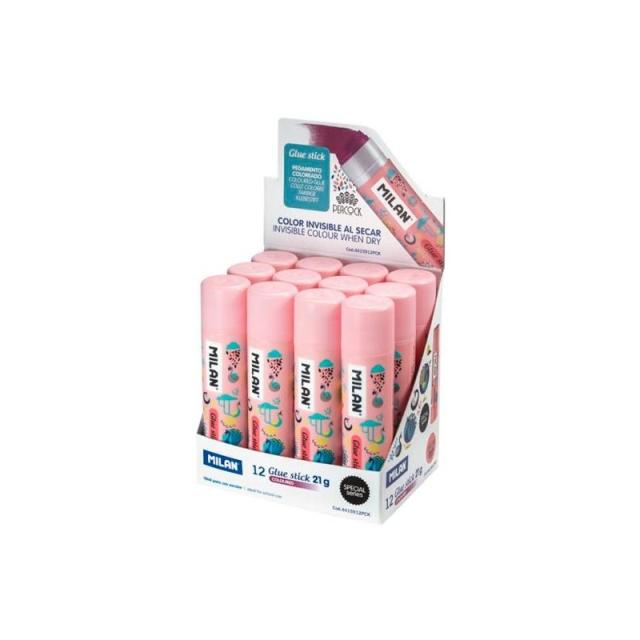 Milan - MILAN BARRA PEGAMENTO VIOLETA 21GR PEACOCK -CAJA EXPOSITORA 12 BARRAS-