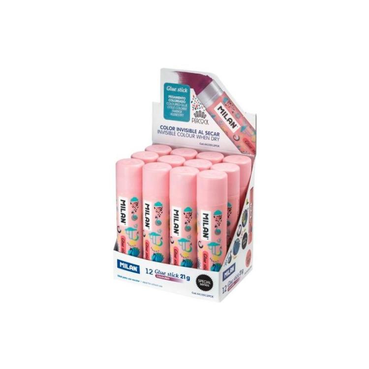 Milan - MILAN BARRA PEGAMENTO VIOLETA 21GR PEACOCK -CAJA EXPOSITORA 12 BARRAS-