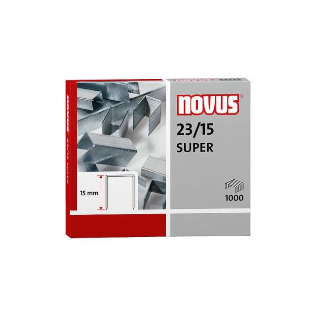 Novus - 23/15 SUPER Paquete de grapas 1000 grapas