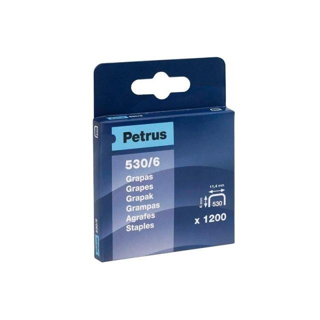 Petrus - CAJA 1200U. GRAPAS PETRUS 530/6 COBREADAS