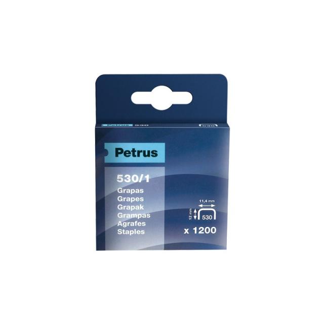 Petrus - CAJA 1200 GRAPAS PETRUS COBREADA 530/14