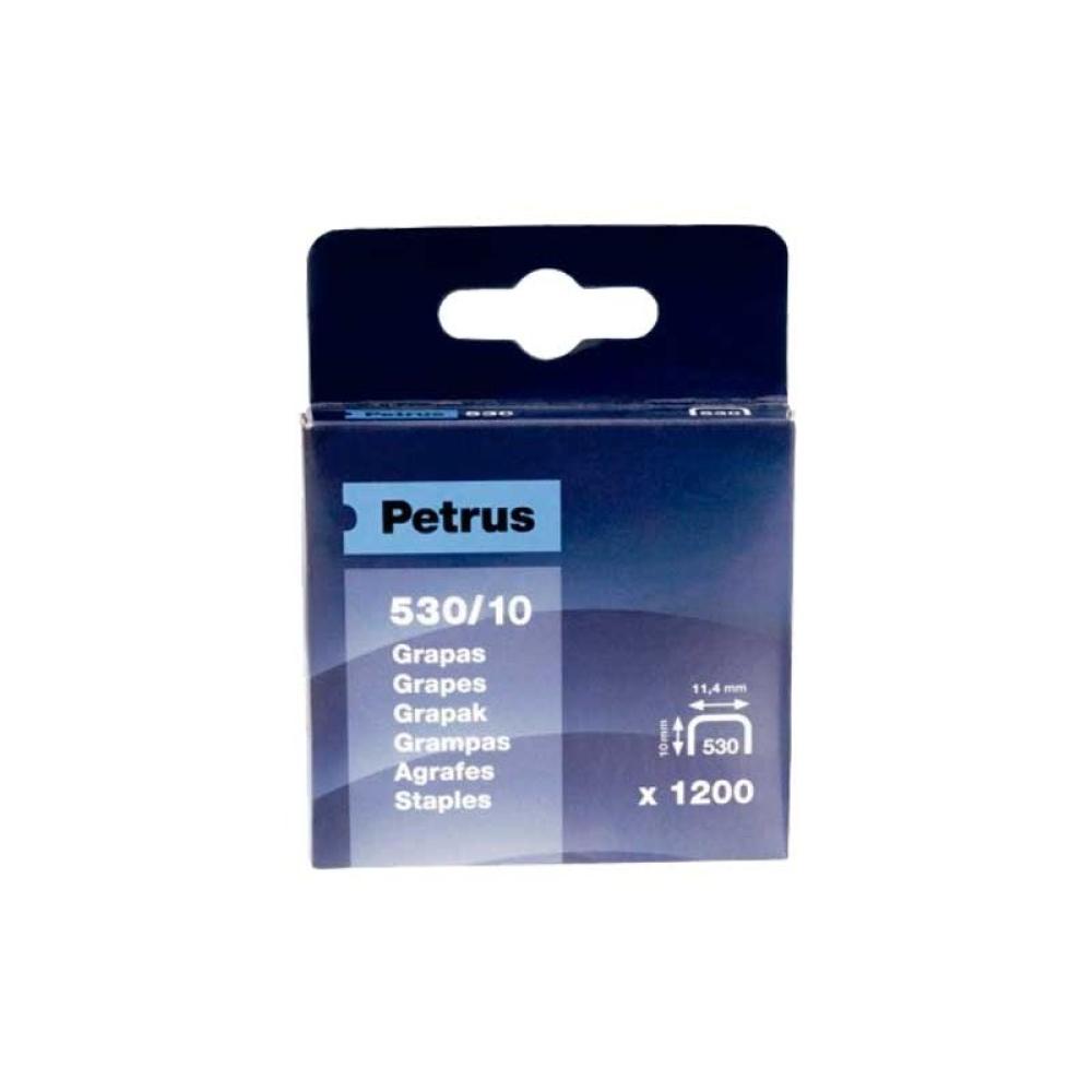 Petrus - CAJA 1200U. GRAPAS PETRUS 530/10 COBREADAS 77515 Pack 24 Unid