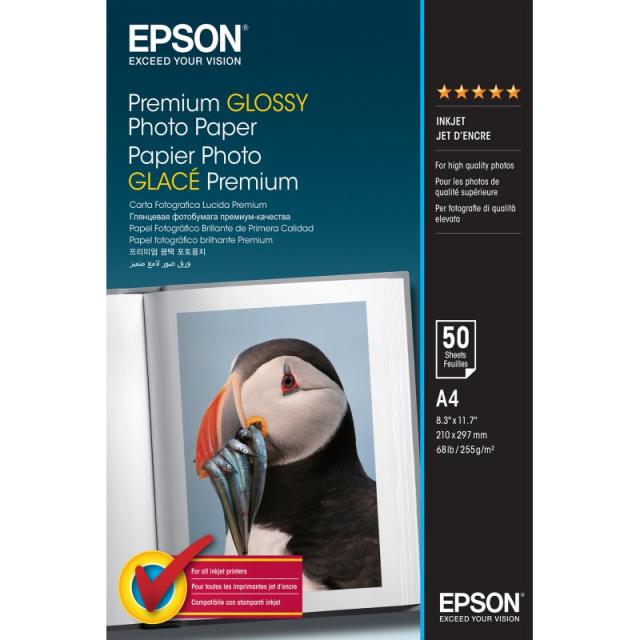 Epson - Premium Glossy Photo Paper - A4 - 50 Hojas