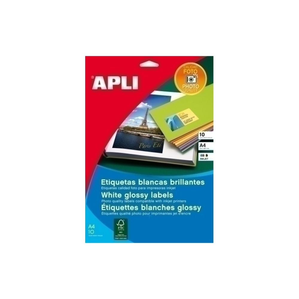APLI - P.INKJET FOTO ADHESIVO APLI A4 10h