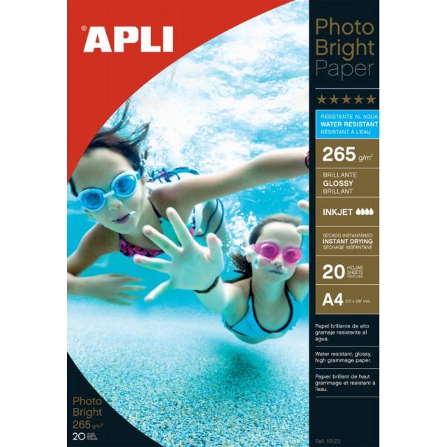 APLI - 10123 papel fotográfico Blanco