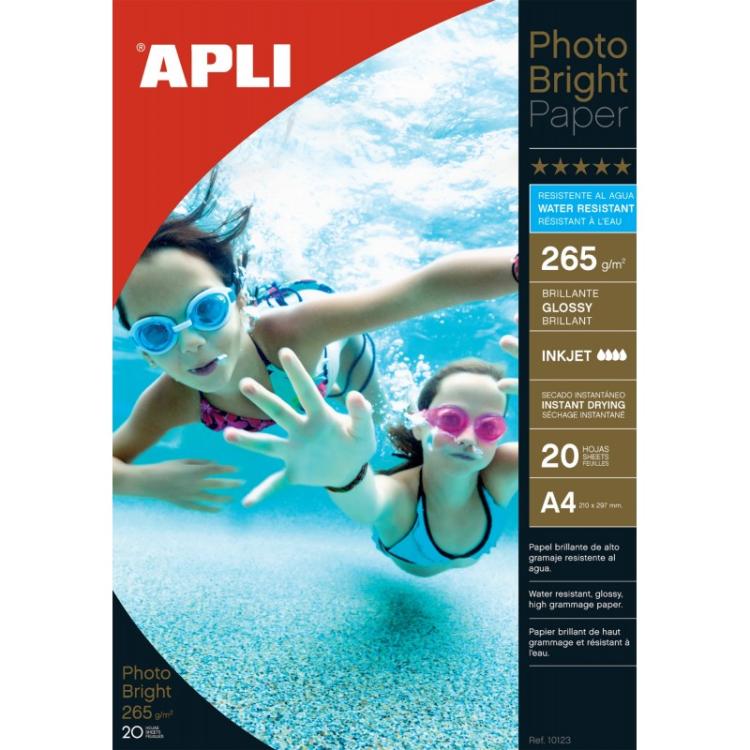 APLI - 10123 papel fotográfico Blanco
