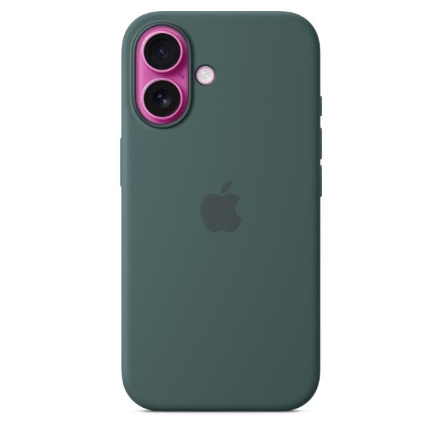 Apple - Funda de silicona con MagSafe para el iPhone 16 - Verde lago