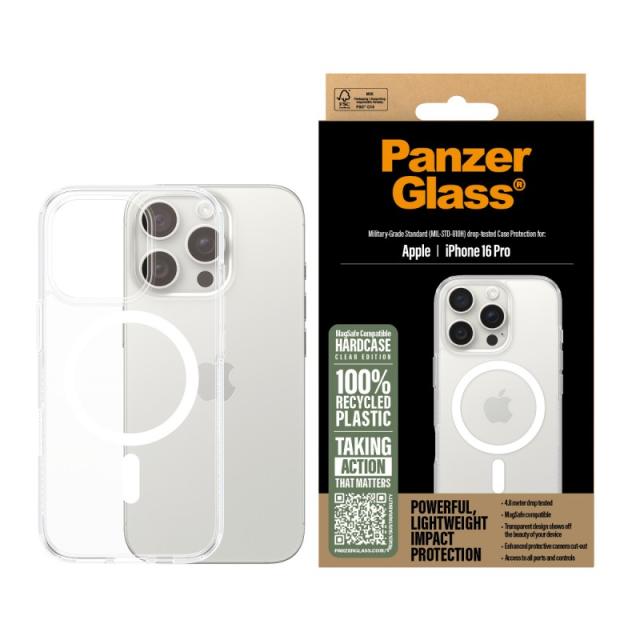 PanzerGlass - HardCase Transparent w. White MagSafe iPhone 16 Pro funda para teléfono móvil Transparente