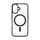 PanzerGlass - HardCase Transparent w. Black MagSafe & Frame iPhone 16 funda para teléfono móvil Negro
