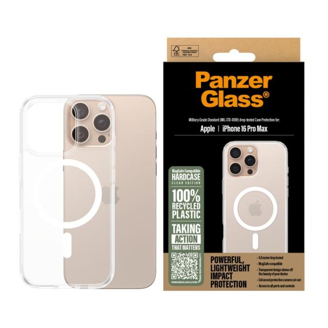 PanzerGlass - HardCase Transparent w. White MagSafe iPhone 16 Pro Max funda para teléfono móvil Transparente