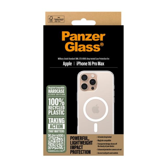 PanzerGlass - HardCase Transparent w. White MagSafe iPhone 16 Pro Max funda para teléfono móvil Transparente