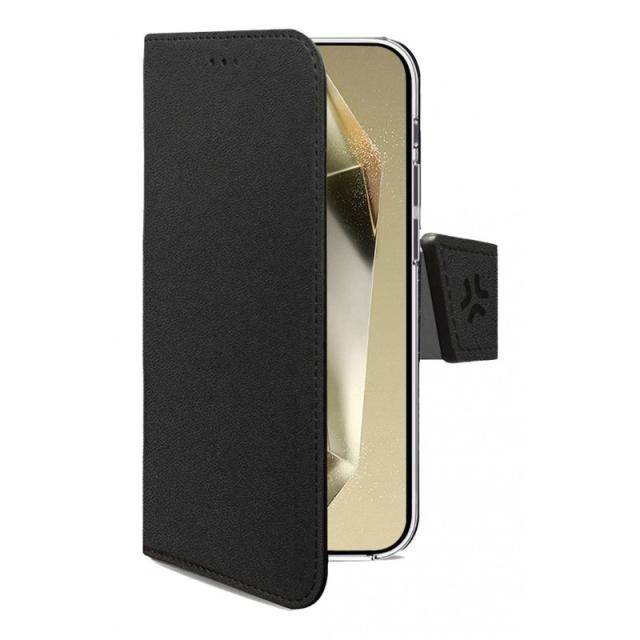 Celly - WALLY1165 funda para teléfono móvil 17,5 cm (6.9") Funda cartera Negro