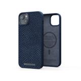 Njord byELEMENTS - Salmon Leather Magsafe Case - iPhone 14 Plus - Blue