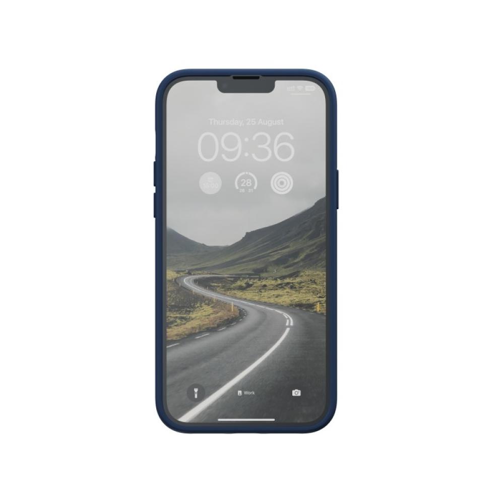 Njord byELEMENTS - Salmon Leather Magsafe Case - iPhone 14 Plus - Blue