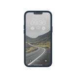 Njord byELEMENTS - Salmon Leather Magsafe Case - iPhone 14 Plus - Blue