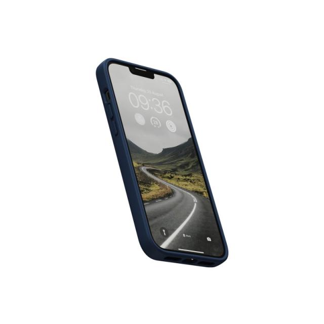 Njord byELEMENTS - Salmon Leather Magsafe Case - iPhone 14 Plus - Blue