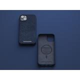 Njord byELEMENTS - Salmon Leather Magsafe Case - iPhone 14 Plus - Blue