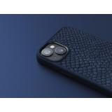 Njord byELEMENTS - Salmon Leather Magsafe Case - iPhone 14 Plus - Blue