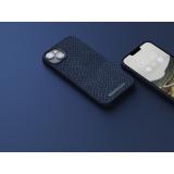 Njord byELEMENTS - Salmon Leather Magsafe Case - iPhone 14 Plus - Blue