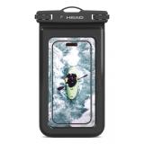 HEAD - Funda flotante impermeable , bolsa estanca flotante IPX8, móvil hasta 6.8'''', universal, negro
