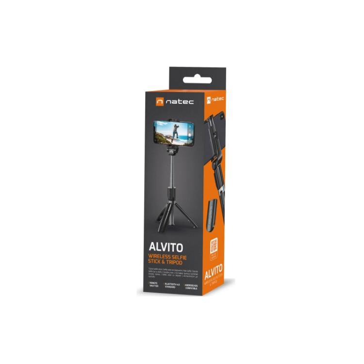 NATEC - Alvito palo para autofotos Smartphone Negro