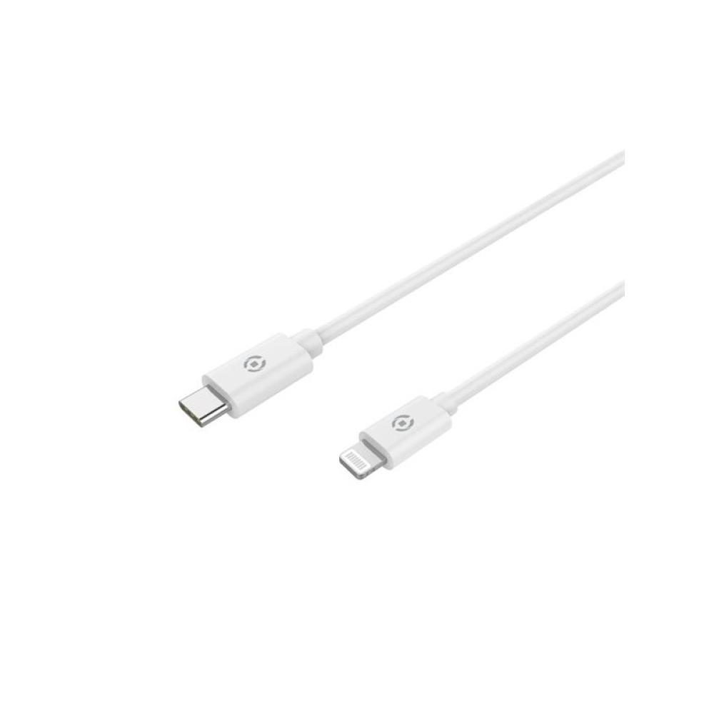 Celly - USBLIGHTTYPECWH cable de teléfono móvil Blanco USB C Lightning 1 m