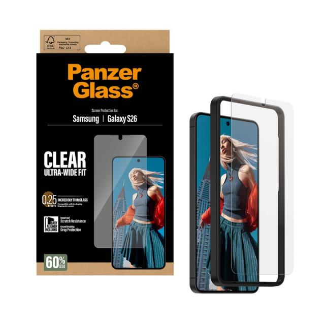 PanzerGlass - Screen Protector Samsung Galaxy S26 / Ultra-Wide Fit w. EasyAligner Protector de pantalla 1 pieza(s)