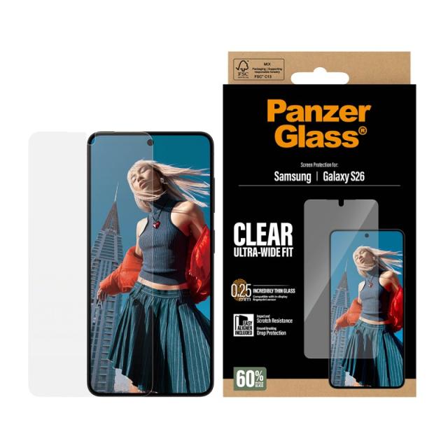 PanzerGlass - Screen Protector Samsung Galaxy S26 / Ultra-Wide Fit w. EasyAligner Protector de pantalla 1 pieza(s)