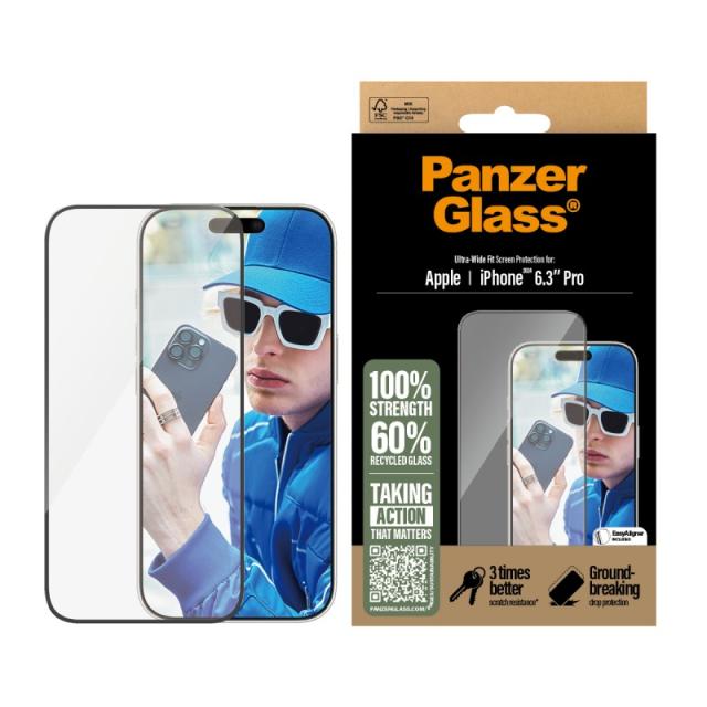PanzerGlass - Screen Protector iPhone 16 Pro / Ultra-Wide Fit Protector de pantalla Apple 1 pieza(s)