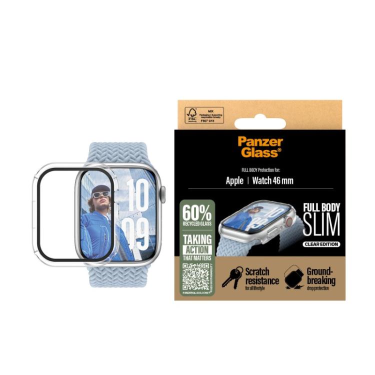 PanzerGlass - Case Full Body Slim Transparent Apple Watch Series 11 / 10 / 46mm Protector de pantalla 1 pieza(s)