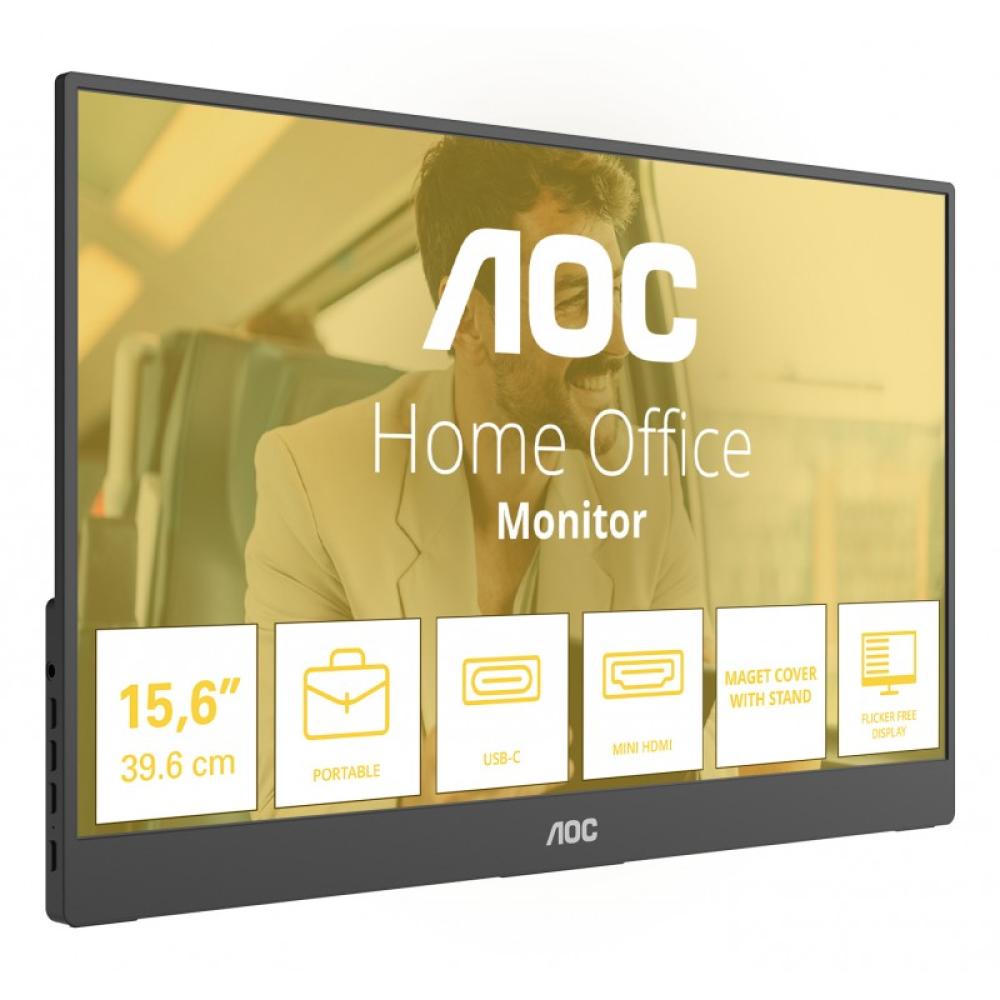 AOC - 16T20E2 monitor o TV portátil Monitor portátil Negro 39,6 cm (15.6") LED 1920 x 1080 Pixeles