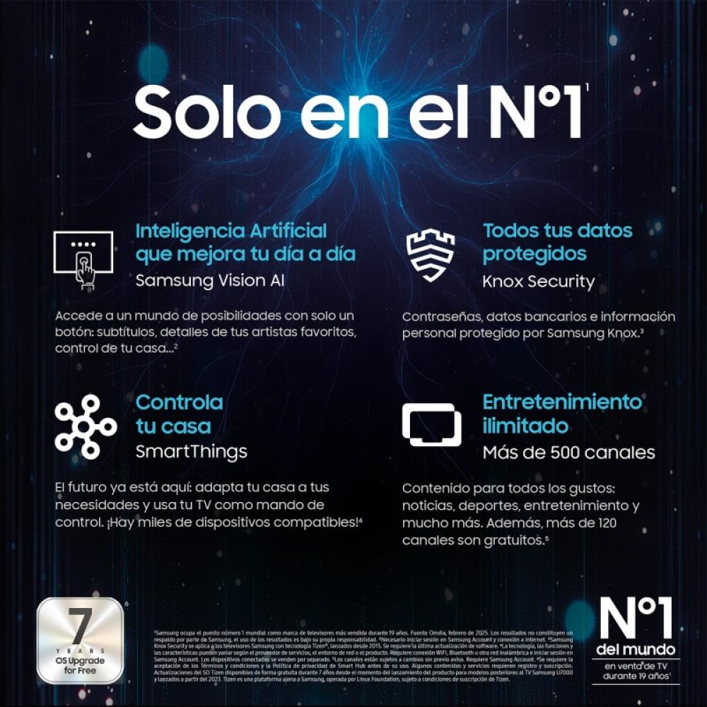 Samsung - TV 50" Crystal UHD U8075F 4K Smart TV 2025