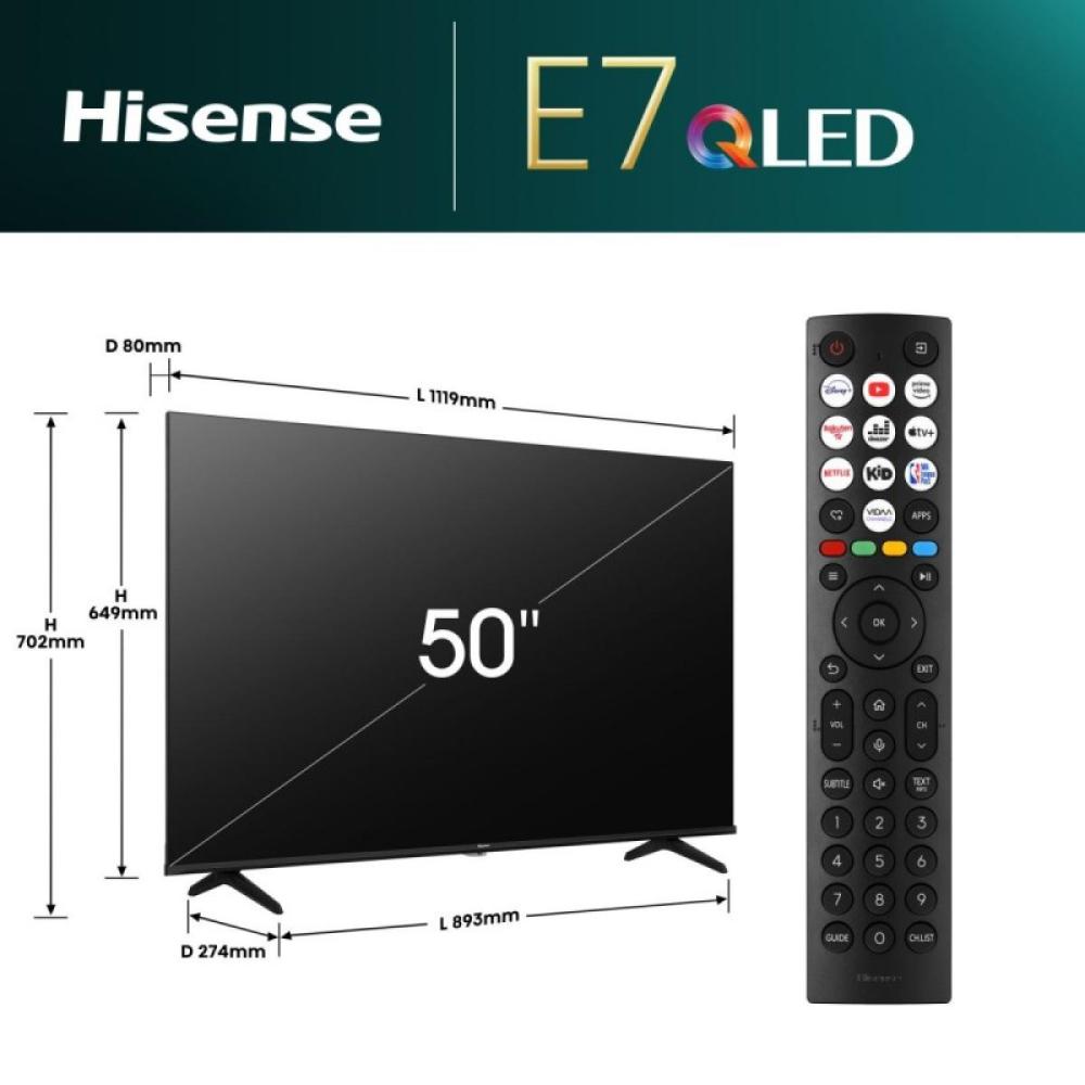 Hisense - 50E77NQ 127 cm (50") 4K Ultra HD Smart TV Wifi Negro 350 cd / m²