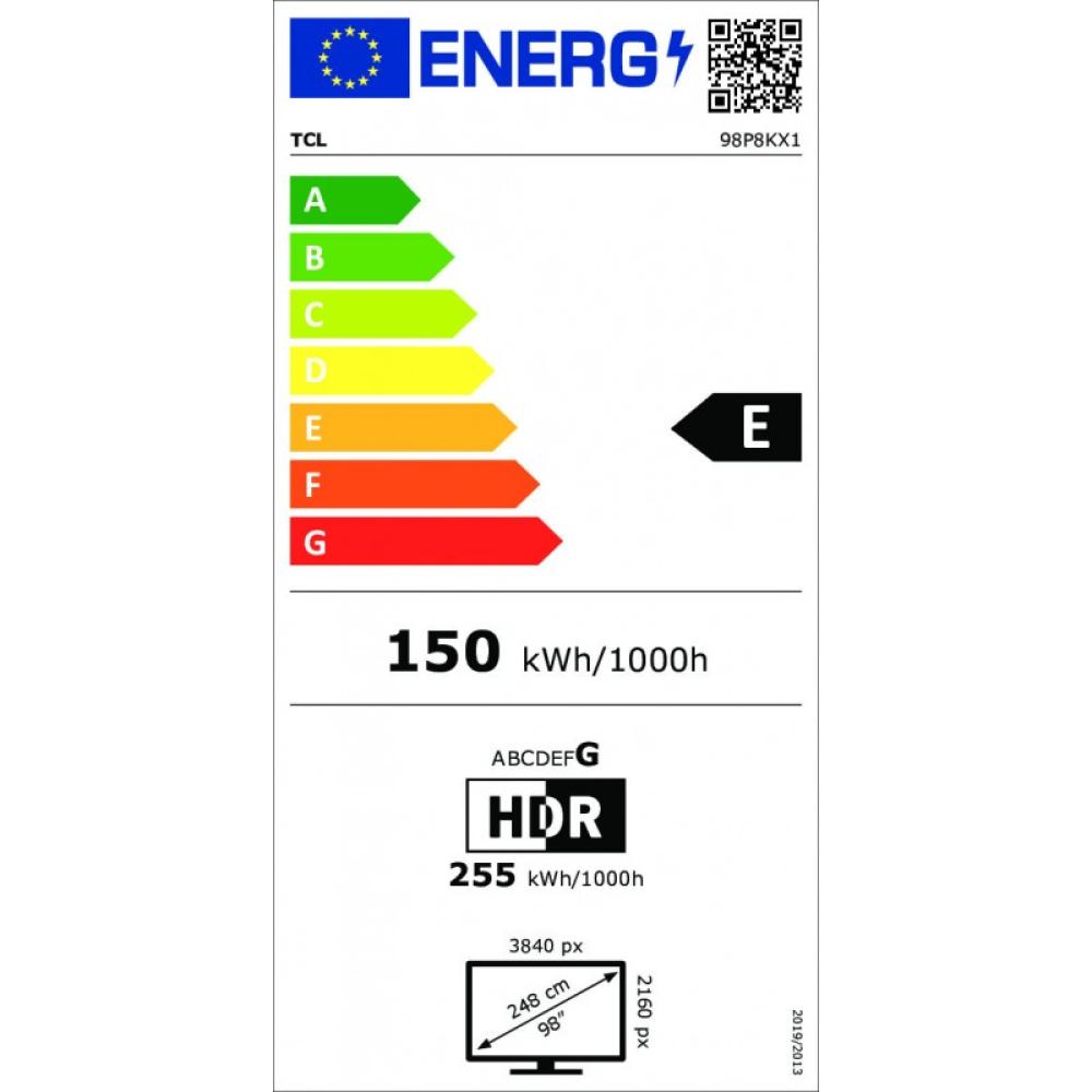 TCL - P8K 98P8K Televisor 2,49 m (98") 4K Ultra HD Smart TV Wifi Metálico 450 cd / m²