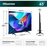 Hisense - 43A6S 109,2 cm (43") 4K Ultra HD Smart TV Wifi Negro