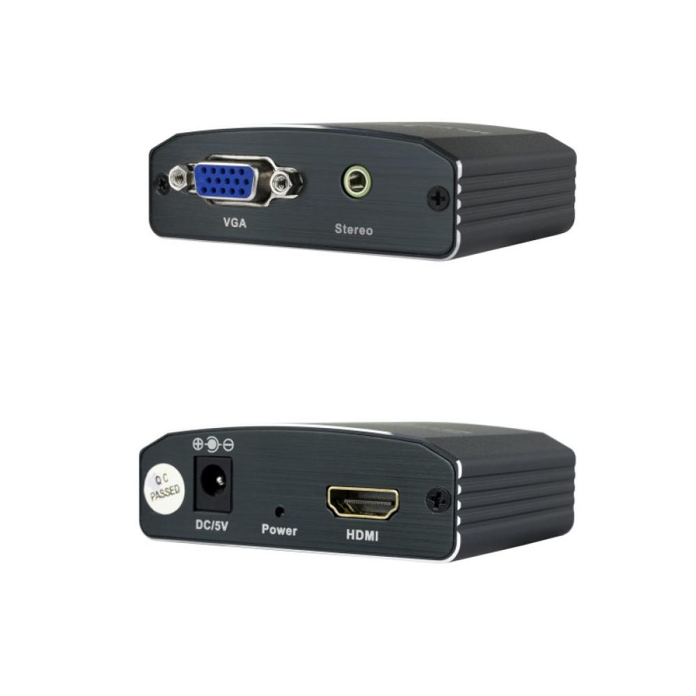 Nanocable - Conversor SVGA+Audio a HDMI con Alimentación, SVGA/H+Jack 3.5/H-HDMI A/H, Negro