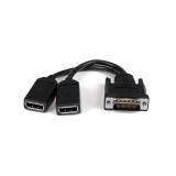 StarTech.com - Cable Adaptador de 20cm DMS-59 a 2x DisplayPort - Vídeo de 4K x 2K - Cable Divisor Splitter en Y LFH DMS de 59 pi