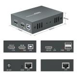 LevelOne - HVE-8111 extensor audio/video Transmisor y receptor de señales AV Negro