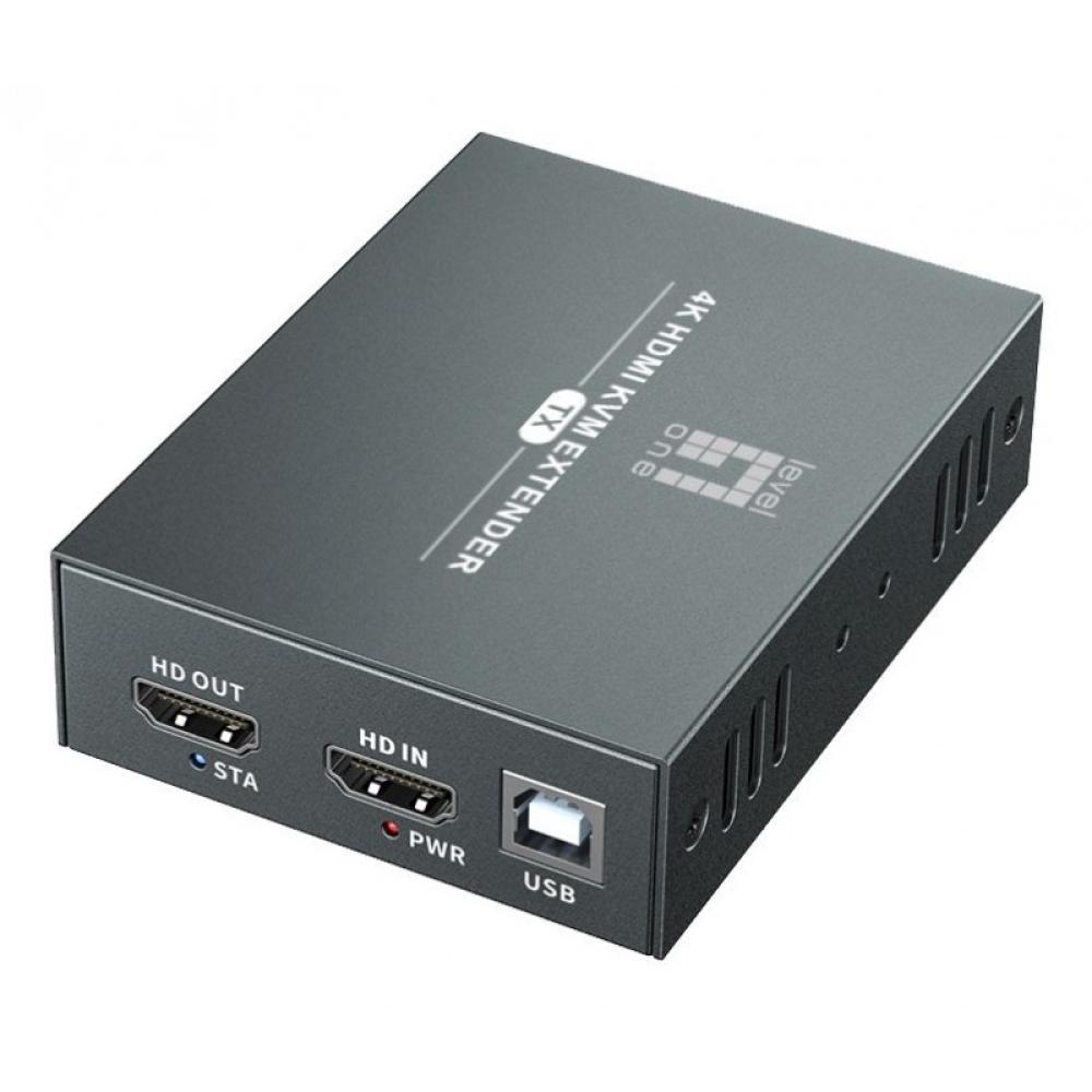 LevelOne - HVE-8111 extensor audio/video Transmisor y receptor de señales AV Negro