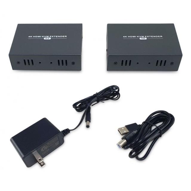 LevelOne - HVE-8111 extensor audio/video Transmisor y receptor de señales AV Negro