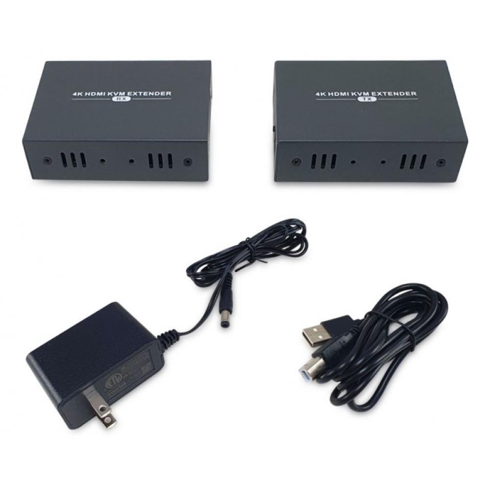 LevelOne - HVE-8111 extensor audio/video Transmisor y receptor de señales AV Negro