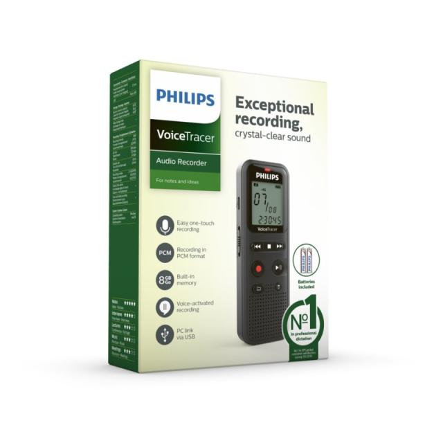 Philips - VoiceTracer 8 kHz Negro