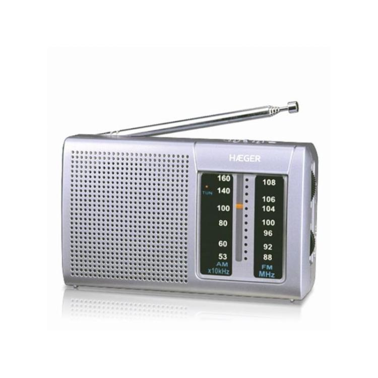 Haeger - PR-BIB.001A radio Portátil Digital Plata