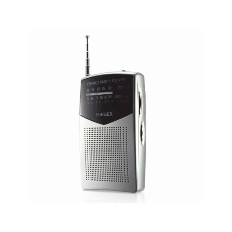 Haeger - PR-BIB.006A radio Portátil Analógica Negro, Plata