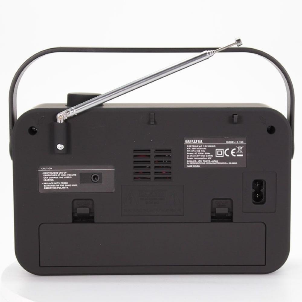 Aiwa - R-190BW radio Portátil Analógica Negro, Blanco